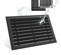 Paillasson extérieur 40x60 cm, Tapis d'entrée extérieur avec Cadre en Aluminium Noir, Tapis extérieur résistant à la Pluie en Fibres de polypropylène, Tapis de Porte pour Maison