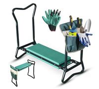 Björn&Schiller Repose-Genoux pour Le Jardinage - Pliable - avec Sac - avec Rembourrage en Mousse EVA de 6 cm - Aide au Jardinage Stable pour Personnes âgées - Charge maximale : 150 kg