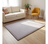 Björn&Schiller Tapis bébé, Tapis d'éveil pour bébé, 150x200 cm, Tapis épais de 2 cm, Tapis de Jeu, Couverture d'éveil pour Chambre d'enfant, antidérapant, Tapis en Velours Doux, Gris