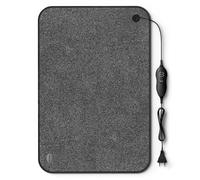 Björn & Schiller Tapis chauffant électrique, 40x60 cm, 100 watts, 3 niveaux de chauffage, fonction minuteur, tapis de sol chauffant, tapis chauffant bureau, caravane et maison, câble de 210 cm