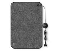 Björn&Schiller Tapis chauffant électrique avec interrupteur, tapis chauffant pour sol, 75 watts, chaleur pour les pieds, 40x60 cm, tapis chauffant pour le bureau et la maison, câble 210cm