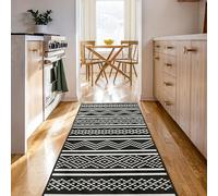 Björn&Schiller Tapis de Couloir 60 x 180 cm, antidérapant, pour Couloir, Chambre à Coucher et Salon, Tapis de Couloir Moderne, Tapis de Cuisine de qualité supérieure, Noir