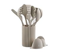 BJÖRN Set d'ustensiles de cuisine en bois et silicone GUNNAR - 11 pièces