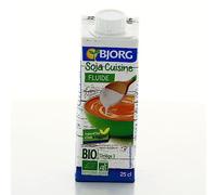 BJORG - Aide culinaire Bio Soja Cuisine Fluide, Saveur Authentique, Brique 250 mL