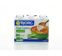 BJORG - Aide culinaire Bio Soja Cuisine Fluide, Saveur Authentique, Lot 3 x 20 cL