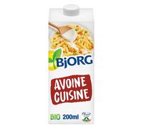 BJORG - Avoine Cuisine Bio - 100% Végétal, Pauvre en Acides Gras Saturés - 200 ml