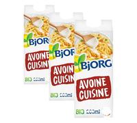 BJORG - Avoine Cuisine Bio - 100% Végétal, Pauvre en Acides Gras Saturés - 200 ml