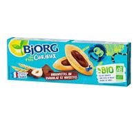 BJORG - Barquettes Bio Chocolat Noisette, Généreux Goût Fondant et Texture Croquante (Boîte 120g) - Le Lot De 3