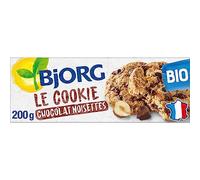 BJORG - Biscuits Bio Cookies Chocolat Noisette, Paquet de 12, 200g - Lot De 4