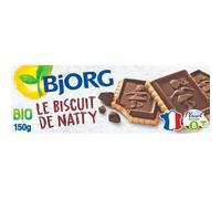BJORG - Biscuits Bio Petit Beurre nappés Chocolat Noir, Croquant et Gourmand (Paquet 150g, 12 pièces) - Le Lot De 3