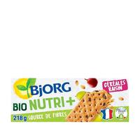 BJORG - Biscuits Céréales Raisins - Nutri+ - Bio - 218g