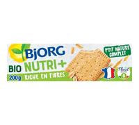 BJORG - Biscuits Complets Bio au Sucre de Canne Roux et Arôme Naturel de Vanille - Riche en Fibres - Le paquet de 24 - 200g - Le Lot De 5