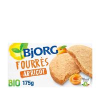 BJORG - Biscuits Fourrés Abricot Bio - Biscuit Bio - Au Blé Semi-Complet - Sans Huile de Palme - 175 g