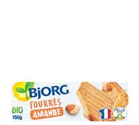 BJORG - Biscuits Fourrés Amande Bio - A Base De Purée d'amande - Sans Huile De Palme - Blé Complet - 150 g