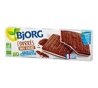 BJORG - Biscuits Fourrés au Cacao Bio - 150g : Découvrez notre délicieux duo de biscuits croustillants et fondants, fourrés à la crème de cacao bio. Un - Lot De 3 - Vendu Par Lot
