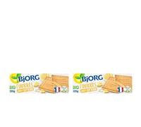 BJORG - Biscuits Fourrés Citron Bio - Au Blé Complet et Sucres Non-Raffinés - Sans Huile de Palme - Source de Fibres - Paquet de 225 g (Lot de 2)