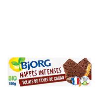 BJORG - Biscuits Nappés Chocolat Intense - Biscuit Bio - Blé et Epeautre Complets - 150 G