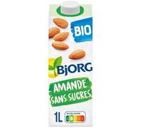 BJORG - Bjorg Lait D'Amande Sans Sucres Ajoutés Bio 1L - Lot De 4