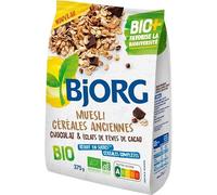 BJORG - Bjorg Muesli Céréales Ancienne Choco Bio 375G - Lot De 3