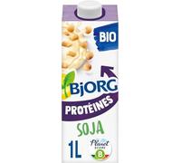 BJORG - Boisson Soja Protéine - Boisson Végétale Bio - Source De Protéine - Idéal Sportif - Brique De 1 Litre