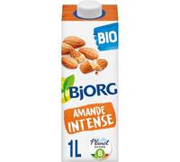 BJORG - Boisson Végétale Bio Amande Intense, Saveur Riche et Onctueuse (Brique 1L) - Le Lot De 4