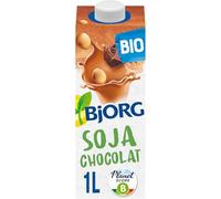 BJORG - Boisson Végétale Bio au Soja Saveur Chocolat, Texture Onctueuse et Riche (1 L) - Le Lot De 4
