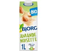BJORG - Boisson végétale bio aux Amandes et Noisettes, Saveur Douce et Onctueuse (Brique 1L) - Le Lot De 3