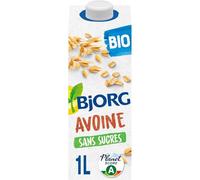 BJORG - Boisson Végétale Bio d’Avoine Naturelle Sans Sucres, Texture Onctueuse (1L) - Le Lot De 4