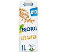 BJORG - Boisson Végétale Bio d’Épeautre Naturelle Sans Sucres Ajoutés, Texture Légère (1L) - Le Lot De 4