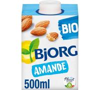 BJORG - Boisson Végétale Bio Onctueuse à l'Amande, Source Naturelle de Fraîcheur (Brique 500mL) - Le Lot De 4