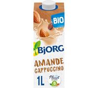 BJORG - Boisson Végétale Bio Saveur Cappuccino, Onctuosité Amande Naturelle (Brique 1L) - Le Lot De 3