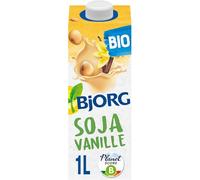 BJORG - Boisson Végétale Bio Soja Vanille, Douceur Onctueuse et Saveur Naturelle (Brique 1L) - Le Lot De 6