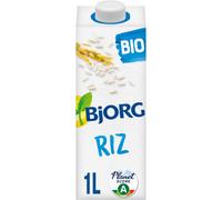 BJORG - Boisson Végétale Riz Nature - Boisson Bio Sans Sucres Ajoutés - Brique de 1 Litre