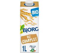 BJORG - Boisson Végétale Riz Calcium Bio | Onctueuse et savoureuse | Idéale pour une alimentation équilibrée | La brique de 1 L | LOT DE 4