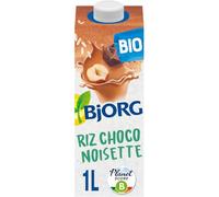 BJORG - Boisson Végétale Riz Chocolat Noisettes Bio | Onctueuse et Gourmande | À déguster froide ou chaude | La brique de 1L | LOT DE 3