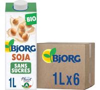 BJORG - Boisson Végétale Soja Sans Sucres - Bio - 6 x 1 L