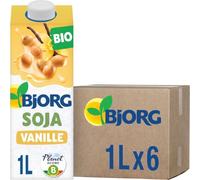 BJORG - Boisson Végétale Soja Vanille - Bio - 6 x 1 L
