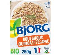 BJORG - Boulgour Quinoa Sésame Bio Savoureux et Nutritif, Sachet 250g - Lot de 4