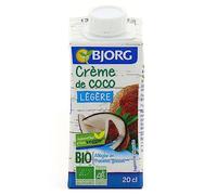 BJORG - Crème Coco Légère Onctueuse et Savoureuse, Flacon 200 ml - Lot de 4