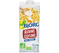 BJORG - Crème végétale bio à l’avoine pour cuisine onctueuse et gourmande, brique 200 mL - Le Lot De 4