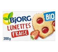 BJORG - Délicieuses lunettes bio à la fraise - 200g pour une pause gourmande et saine - Idéales pour la diététique et la nutrition. - Lot De 4 - Vendu Par Lot