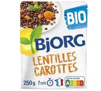 Bjorg Doy Pack Bio 250g: Délicieuses Lentilles aux Carottes, Idéales pour une Alimentation Saine et Équilibrée! - Le Lot De 4