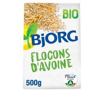 BJORG - Flocons d'Avoine Bio - Céréales Complètes Riches en Fibres - Source de Magnésium - 500 g