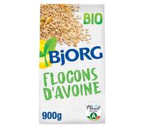 BJORG - Flocons d'Avoine - Céréales Complètes - Bio - 900 g