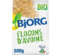 BJORG - Flocons d'Avoine Complètes Bio Riches en Fibres - Le paquet de 500g - Le Lot De 5