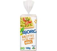BJORG - Galettes de Maïs Extra Fines Bio Sans Gluten - Le paquet de 130g - Le Lot De 5