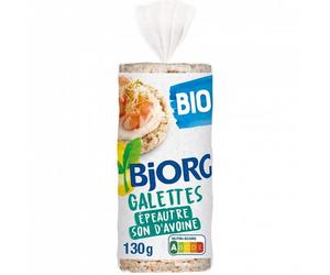 BJORG - Galettes Épeautre Son D'Avoine 130G - Lot De 4