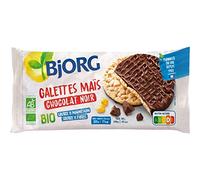 BJORG - Galettes Maïs Chocolat Noir Bio Sans Gluten 95G : Le Craquant du Maïs, la Douceur du Chocolat Noir, le Tout Bio ! - Lot De 3 - Vendu Par Lot