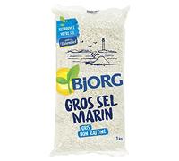 BJORG Gros Sel Marin Gris Non Raffiné - Naturellement Parfumé par les Algues Marines-1 kg