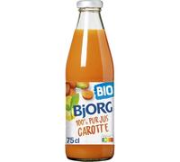 BJORG - Jus Carotte Naturel, Délicieux et Onctueux, 75cl - Lot De 4